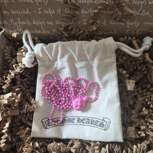 Chrome Hearts Silichrome Pink Necklace